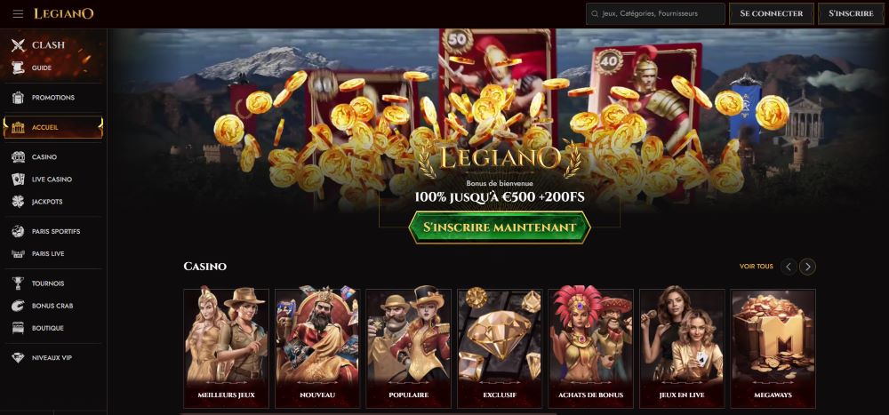 Casino Legiano s'inscrire